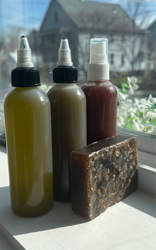 Clarify & Thrive: Olive Oil + African Black Soap Herbal Shampoo Bar